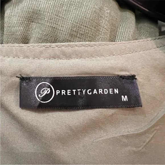 PrettyGarden Olive Maxi Dress with Tie Waist - Picture 10 of 11